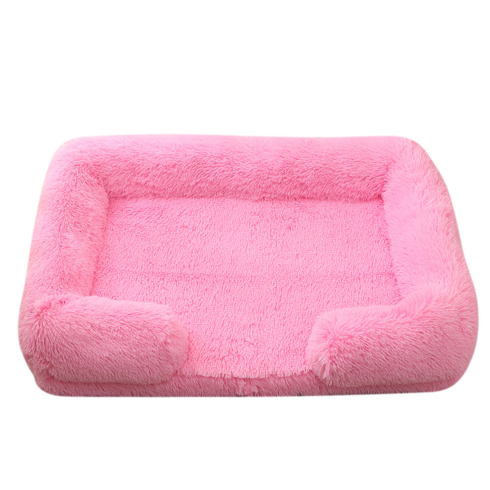 Plush Round Cozy Pet Bed for Winter