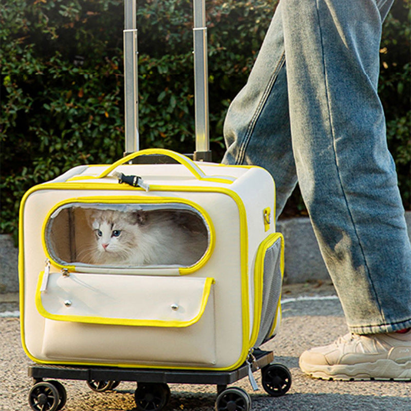 Pet Travel Backpack Trolley Bag Anti-Stress Carrier