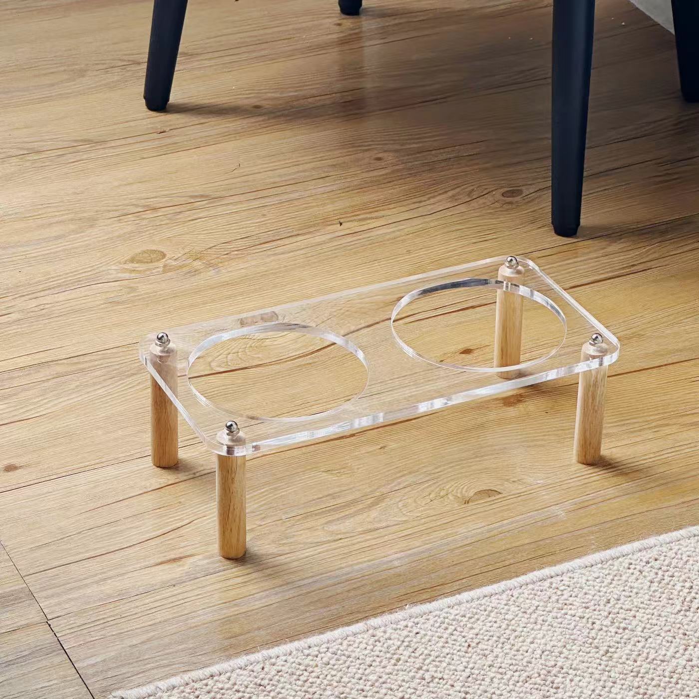 Elevated Anti-Tip Ceramic Double Pet Bowl
