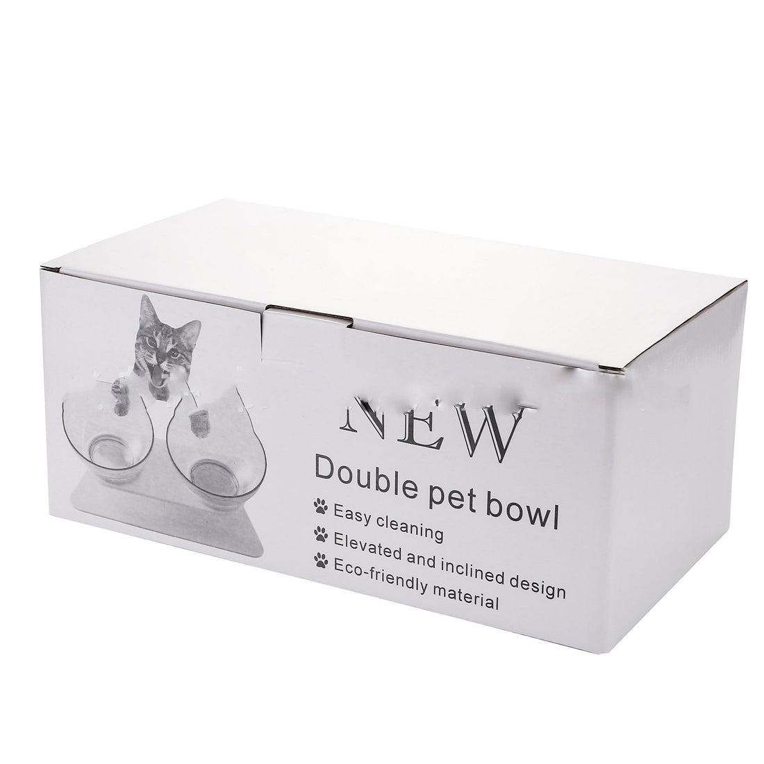 Non-Slip Elevated Double Pet Bowl for Spine Protection