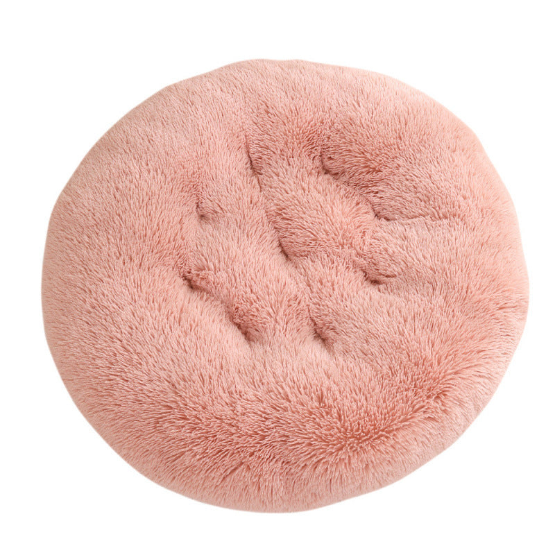 Round Plush Small Animal Bed Mat for Cozy Sleep