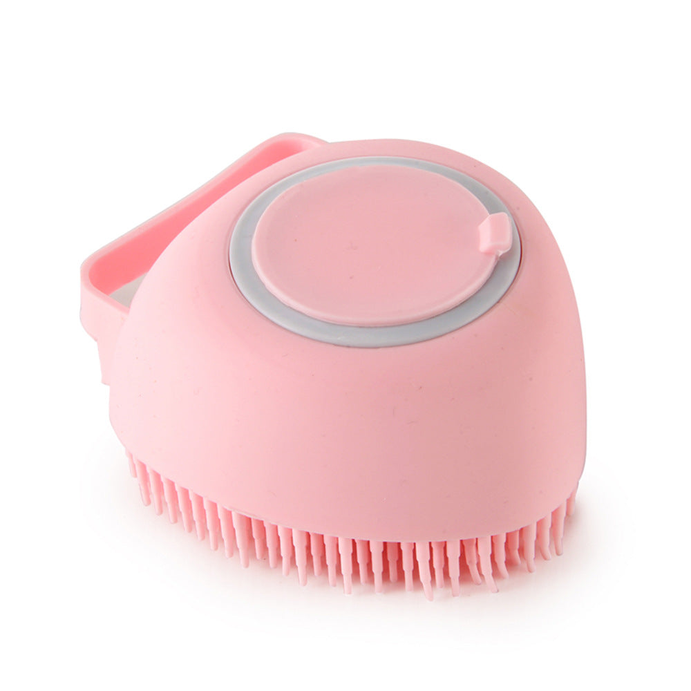 Silicone Pet Bath Massage Gloves with Shampoo Dispenser