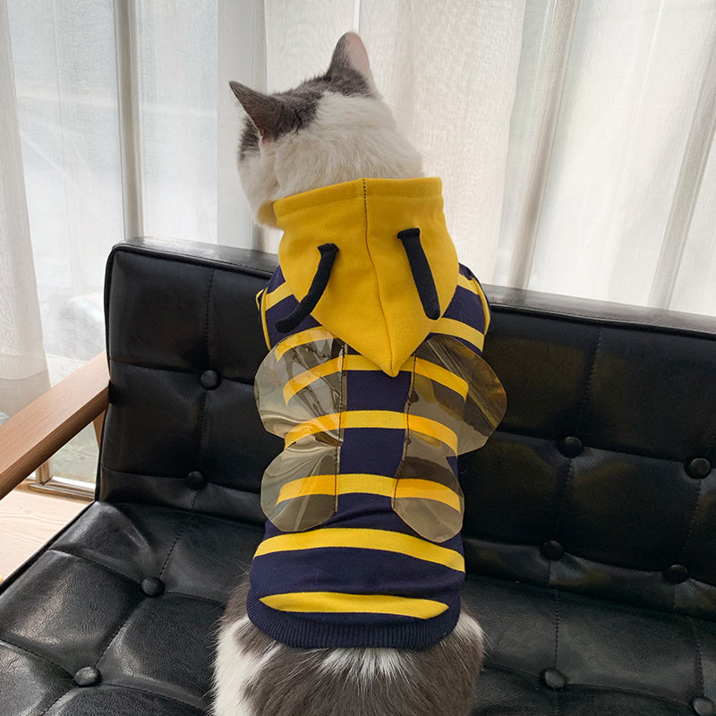 Winter Plush Hooded Coat Cute Bee Costume Jacket