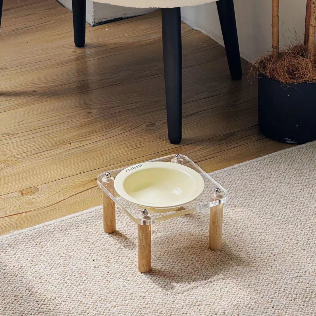 Elevated Anti-Tip Ceramic Double Pet Bowl