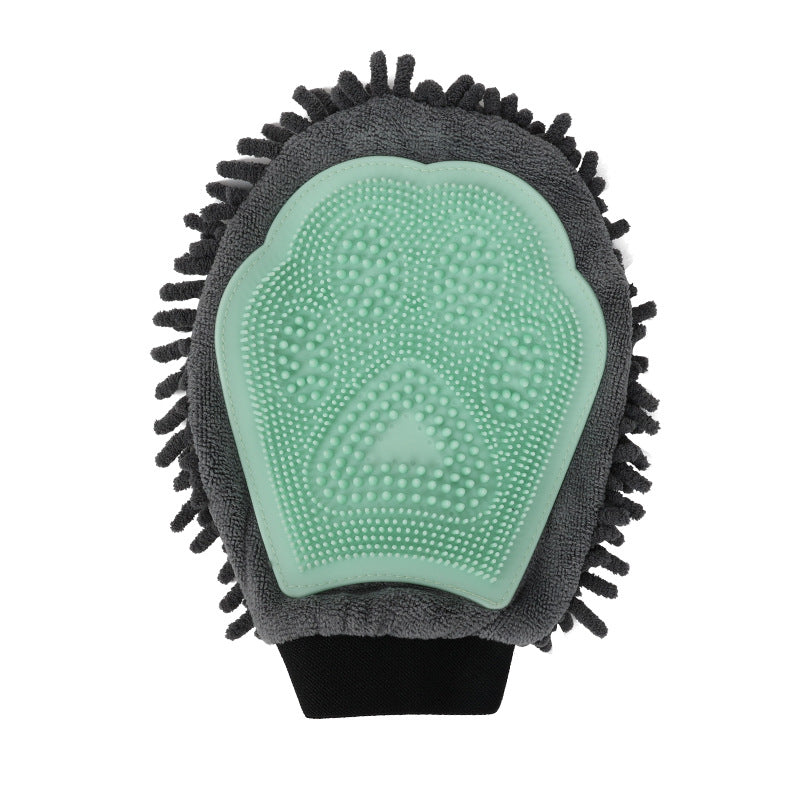 2-in-1 Pet Grooming Glove Brush for Bathing and Massage