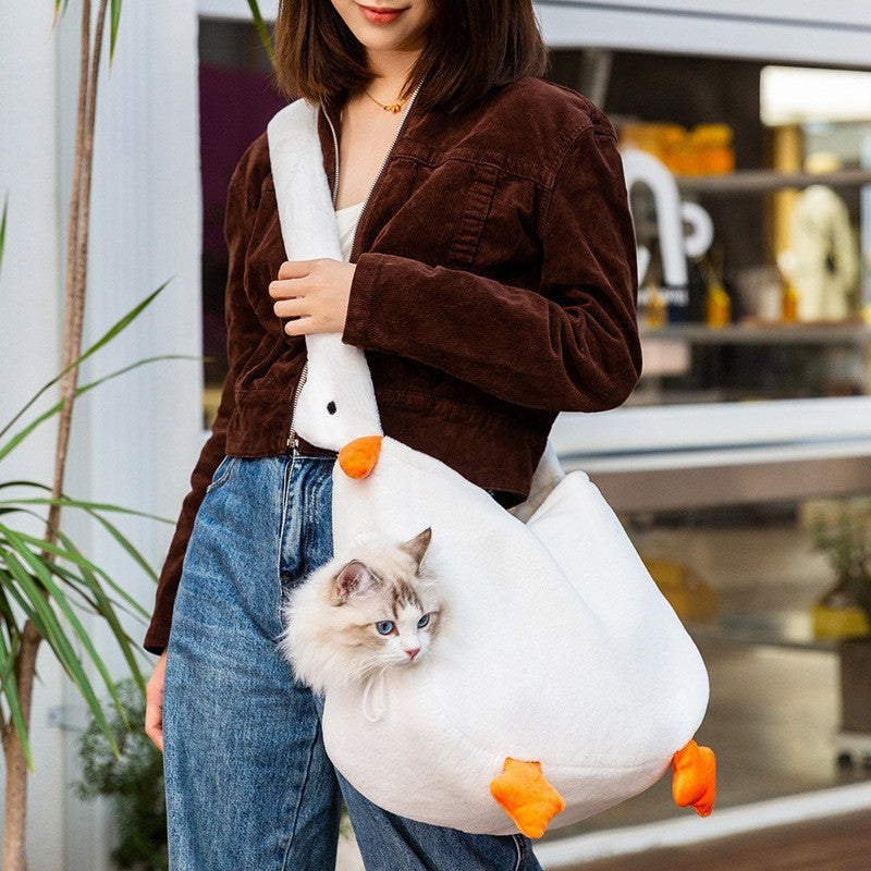 Animal-Shaped Portable Pet Backpack Off-Shoulder Carrier