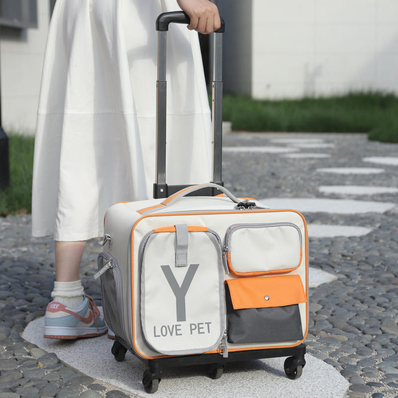 Pet Travel Backpack Trolley Bag Anti-Stress Carrier