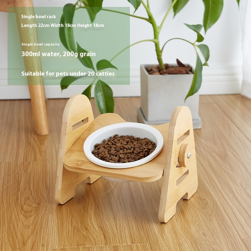 Tilted Pet Bowl for Cervical Spine Protection