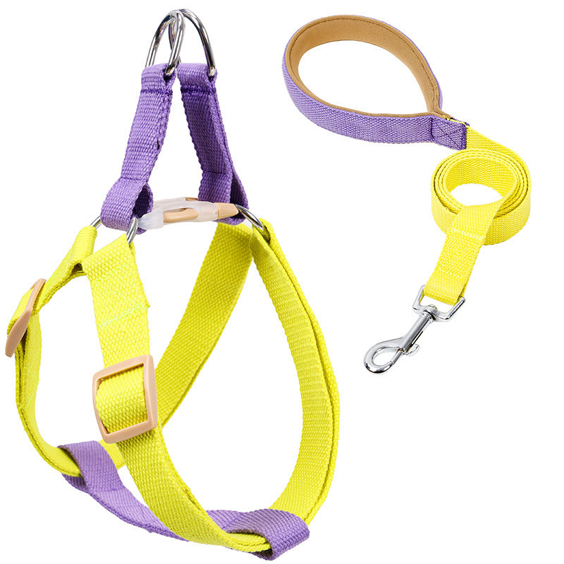 Colorful Pet Drawstring Vest Harness Leash