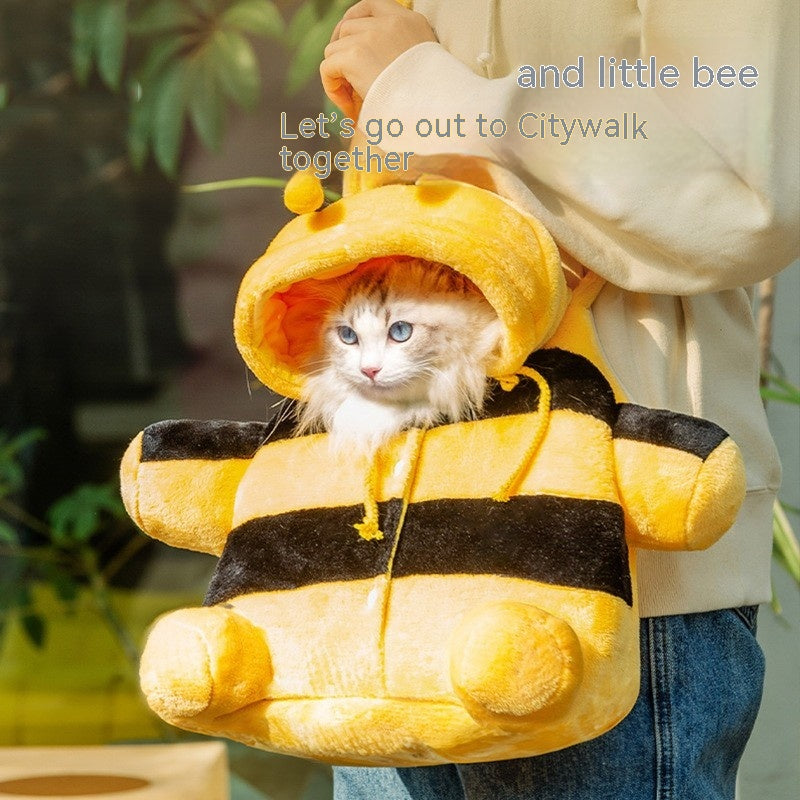 Animal-Shaped Portable Pet Backpack Off-Shoulder Carrier