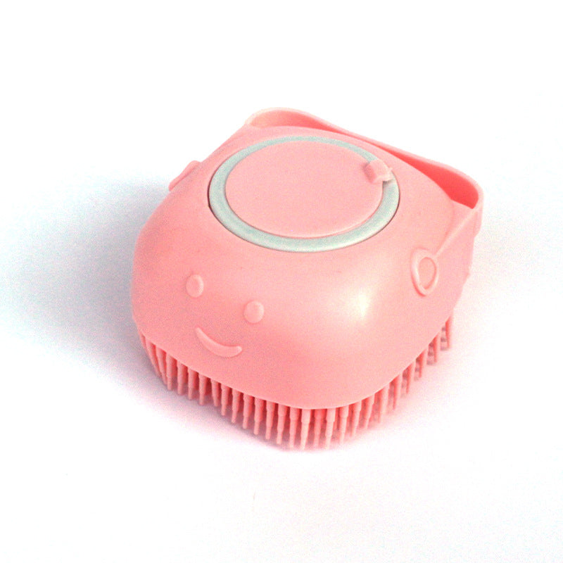 Silicone Pet Bath Massage Gloves with Shampoo Dispenser