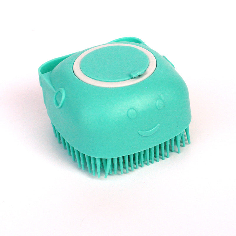 Silicone Pet Bath Massage Gloves with Shampoo Dispenser