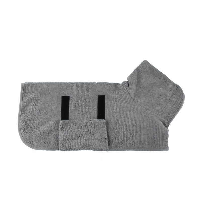Pet Bathing Robe with Neck and Waist Fit