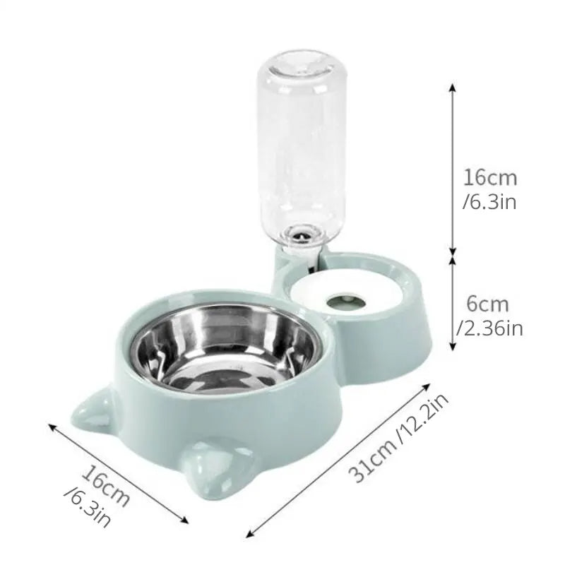 Automatic Pet Food and Water Dispenser Bowl