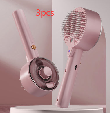 Pet Hair Remover Steam Brush for Self-Cleaning Grooming