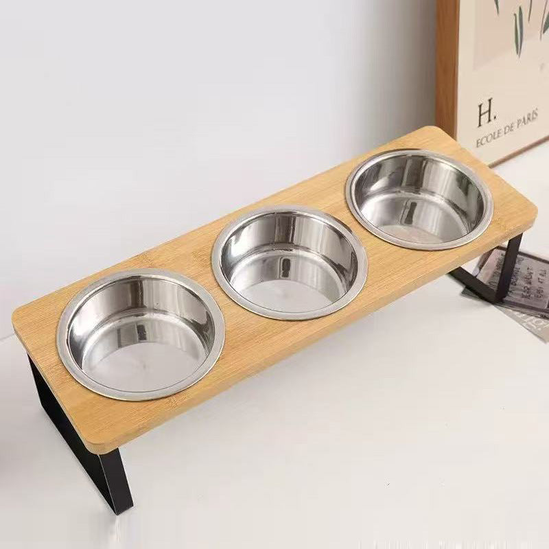 Elevated Stainless Steel Anti-Tip Large Pet Food Bowl