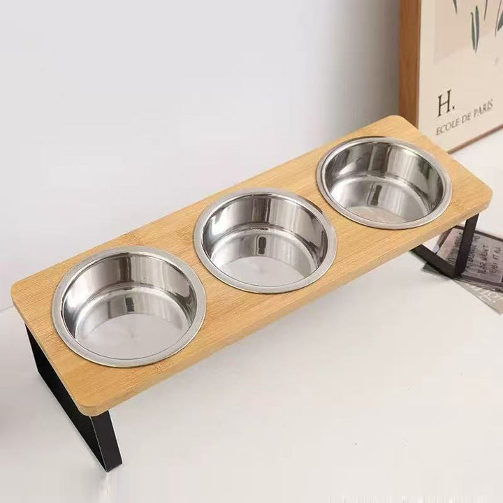 Elevated Stainless Steel Anti-Tip Large Pet Food Bowl
