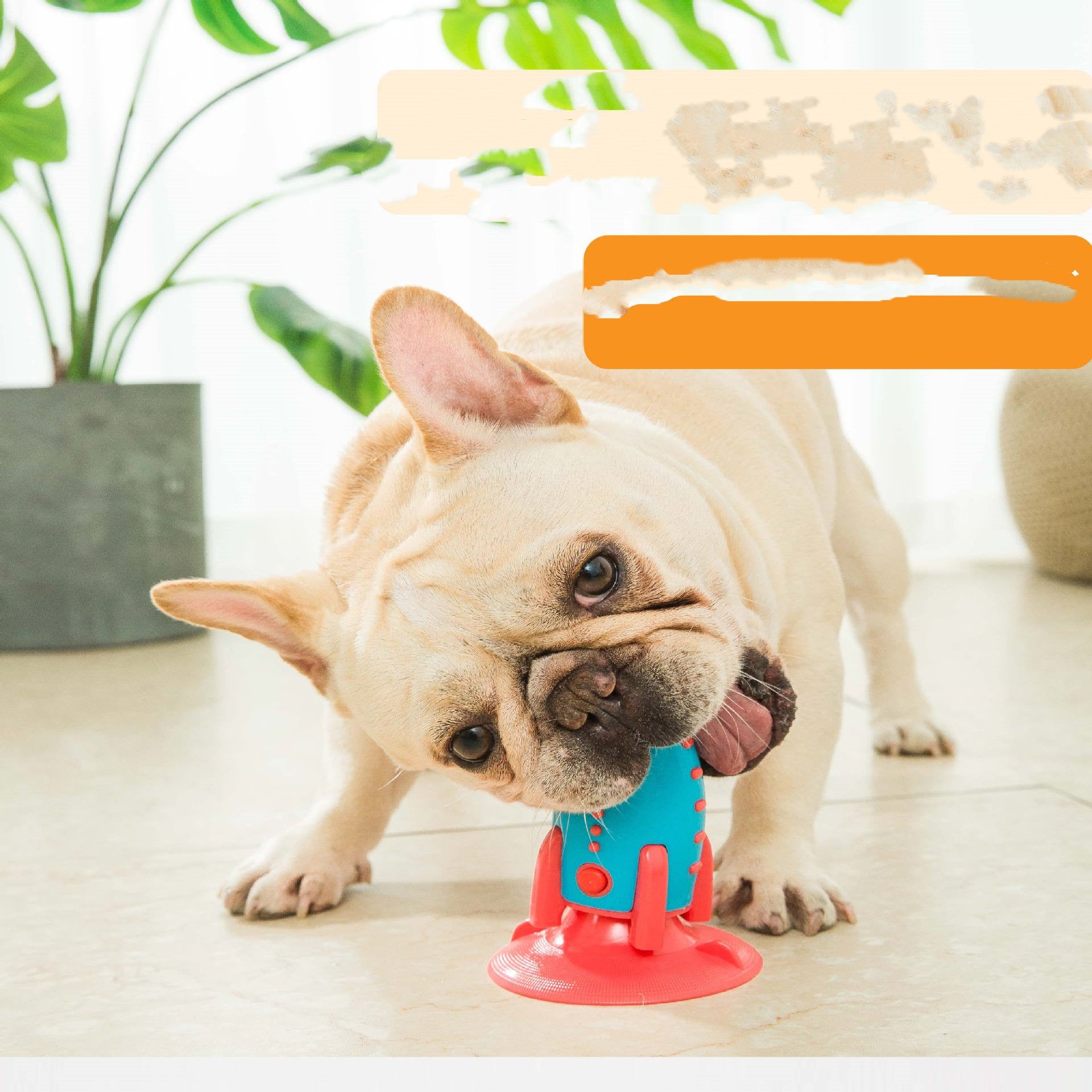 Rocket-Shaped Bite-Resistant Food Dispensing Toy for Pets