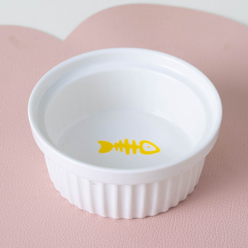 Elevated Tilted Ceramic Double Pet Bowl