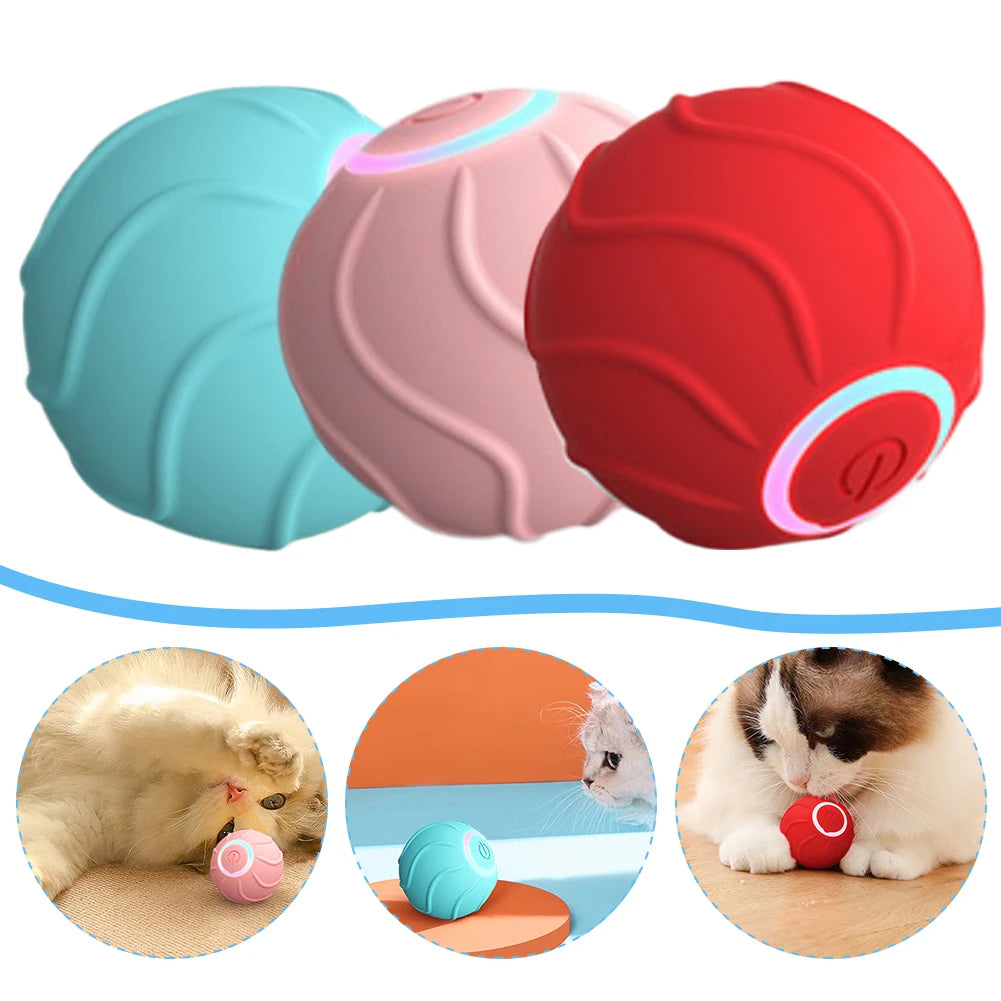 Smart USB Rechargeable Rolling Interactive Ball Toy for Pets
