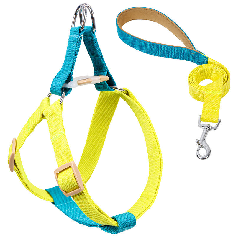 Colorful Pet Drawstring Vest Harness Leash