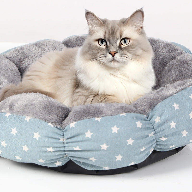 Calming Donut Plush Bed for Small Animals