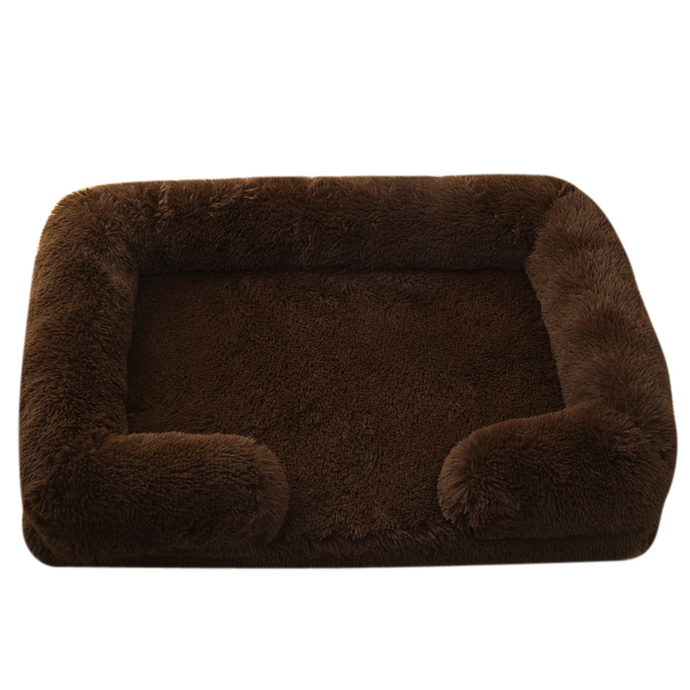 Plush Round Cozy Pet Bed for Winter