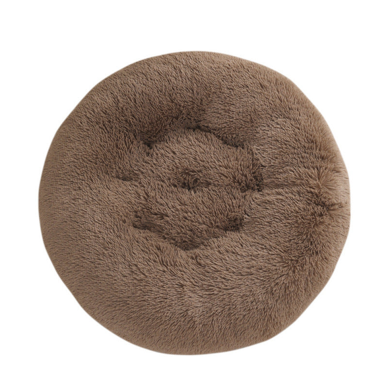 Round Plush Small Animal Bed Mat for Cozy Sleep