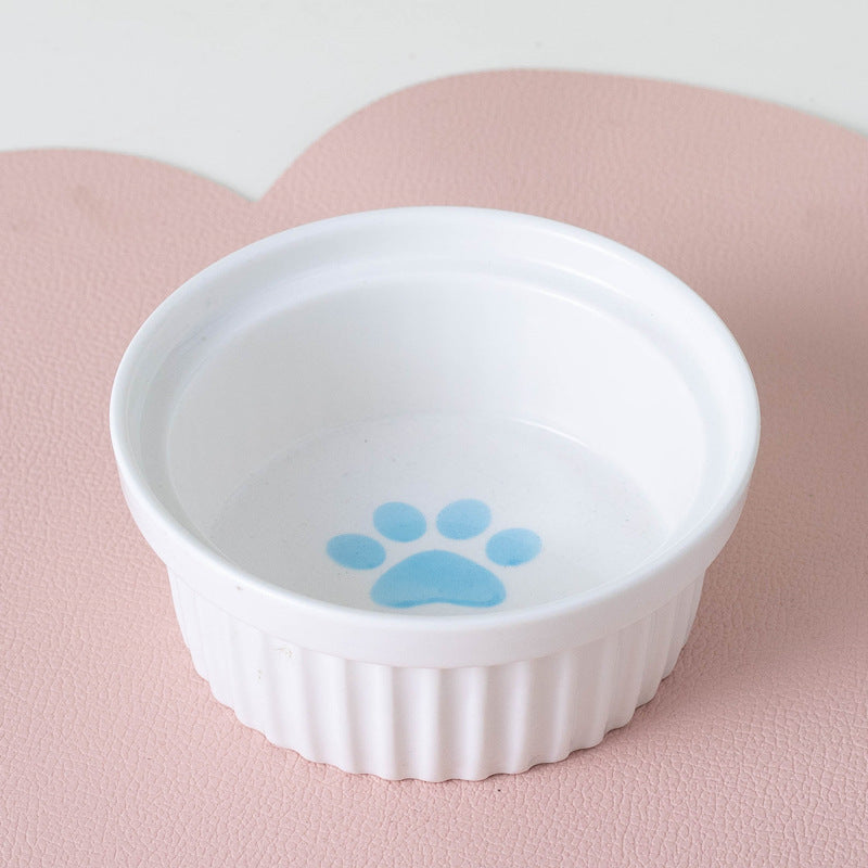 Elevated Tilted Ceramic Double Pet Bowl