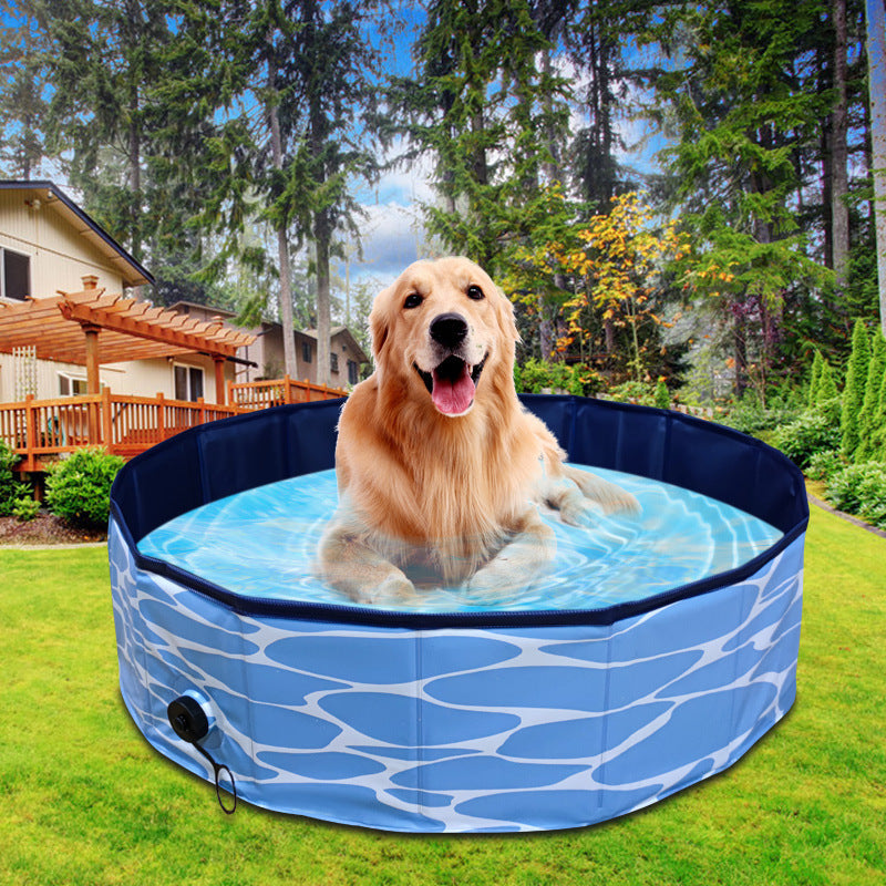 Foldable Pet Bath and Swimming Pool for Indoor Outdoor Use