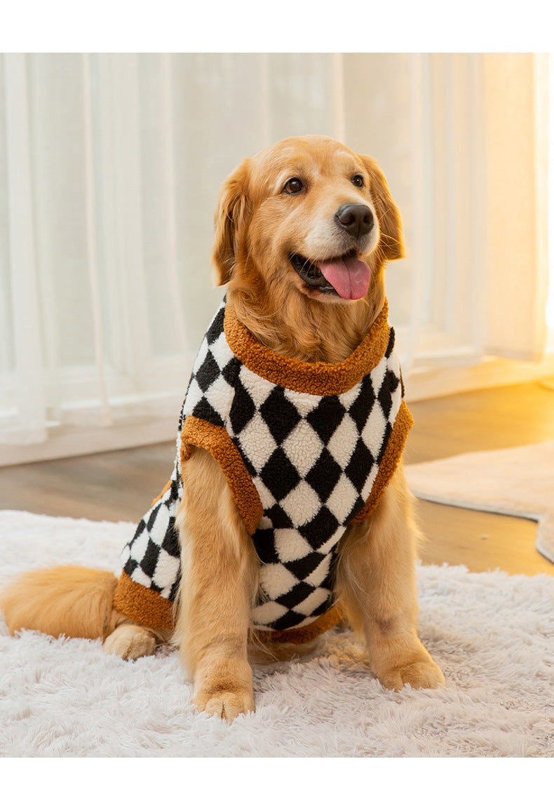 Autumn Winter Fluffy Cotton-Padded Pet Jacket