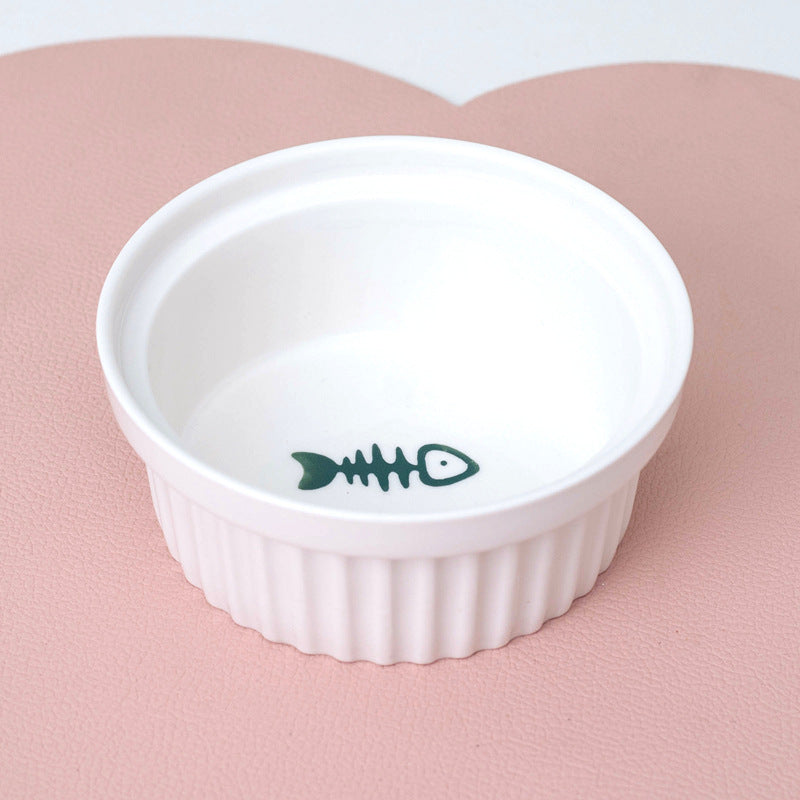 Elevated Tilted Ceramic Double Pet Bowl
