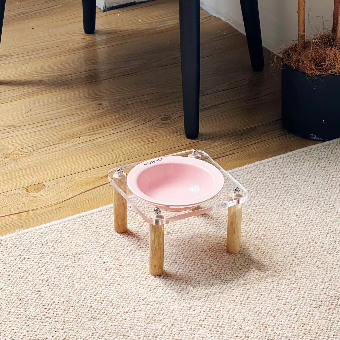 Elevated Anti-Tip Ceramic Double Pet Bowl