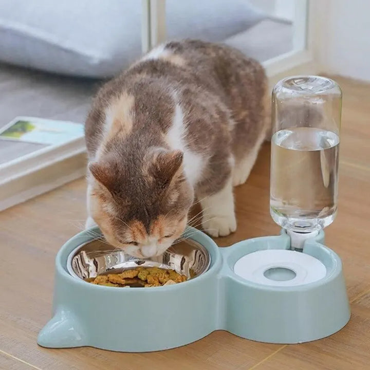 Automatic Pet Food and Water Dispenser Bowl