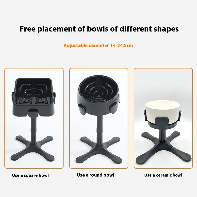 Adjustable Elevated Pet Bowl Stand with Anti-Tip Design