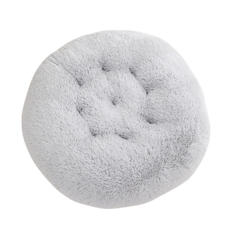 Round Plush Small Animal Bed Mat for Cozy Sleep