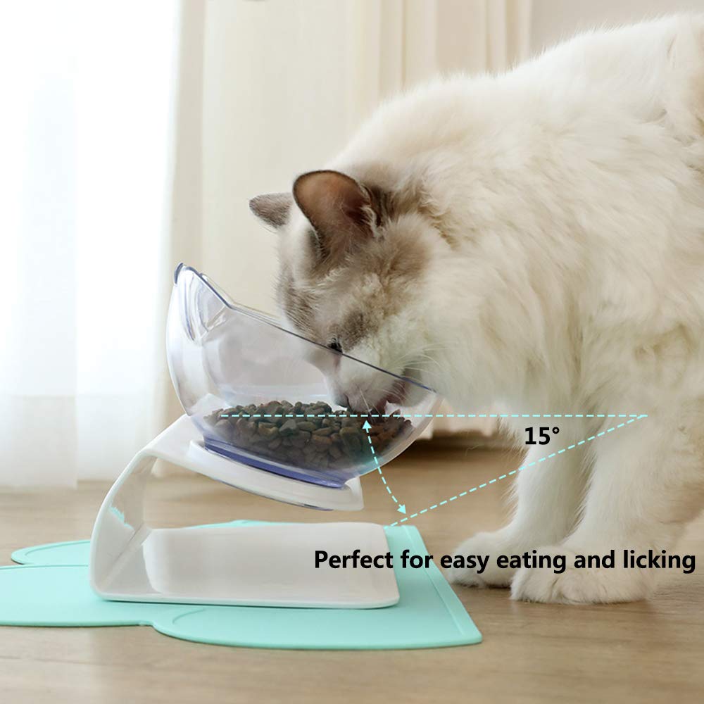 Non-Slip Elevated Double Pet Bowl for Spine Protection