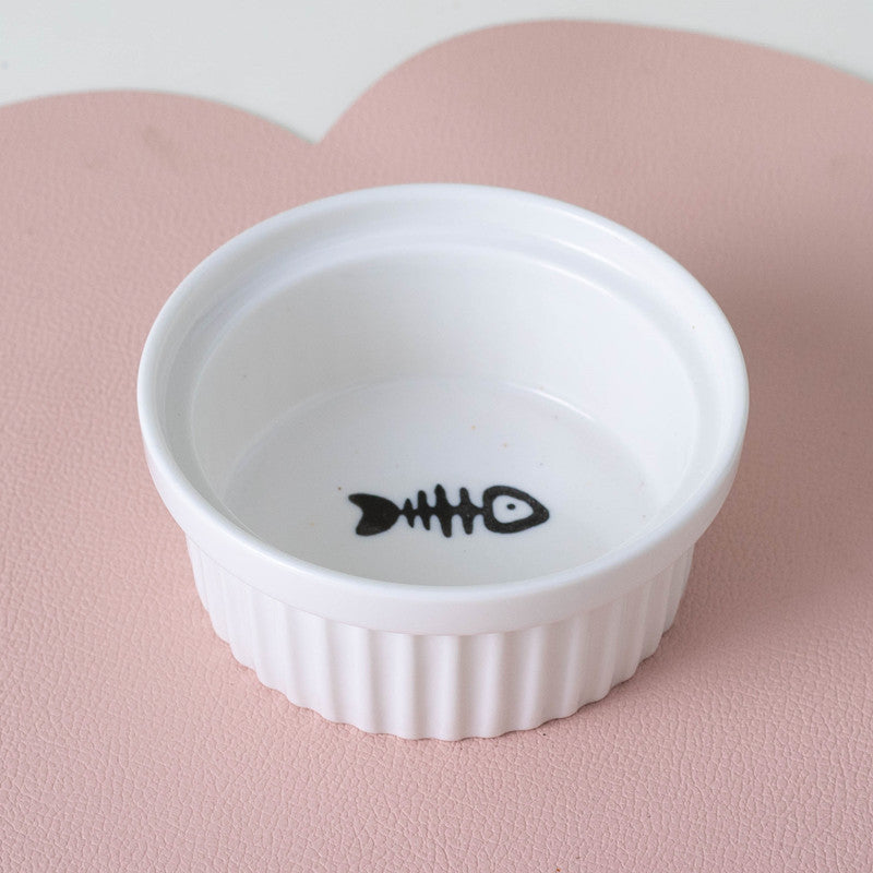 Elevated Tilted Ceramic Double Pet Bowl