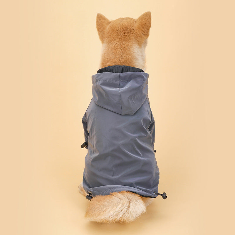Rainproof Hooded Jacket Water-Resistant Pet Coat