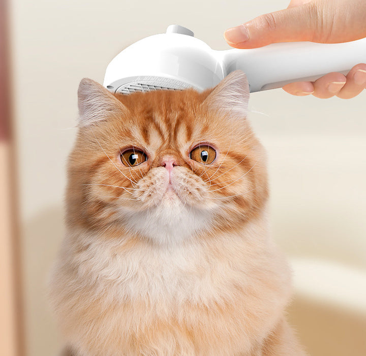 Self-Cleaning Pet Grooming Comb with Built-In Mist Humidifier