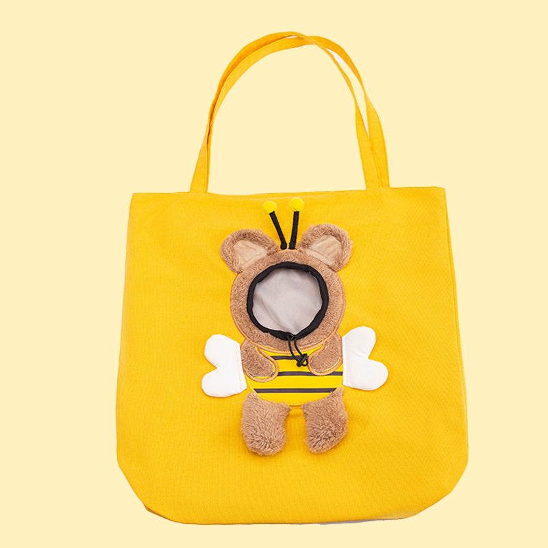 Animal-Shaped Portable Pet Backpack Off-Shoulder Carrier
