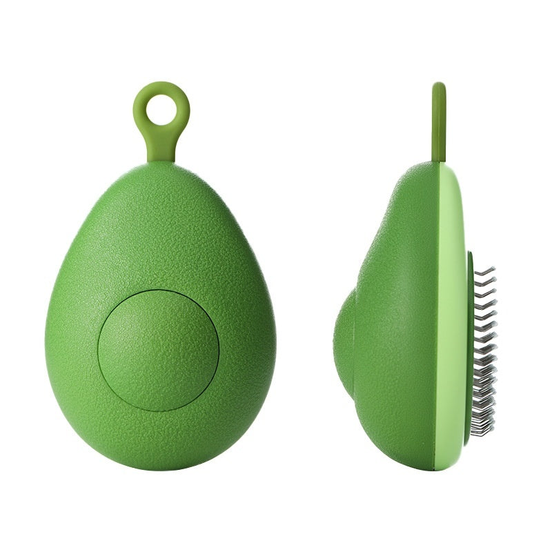 Avocado-Shaped Pet Hair Remover Brush with Stainless Steel Needles