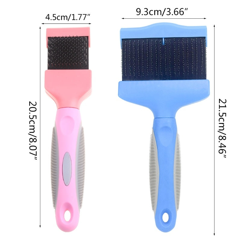 Double-Sided Pet Grooming Brush for Hair Removal and Massage