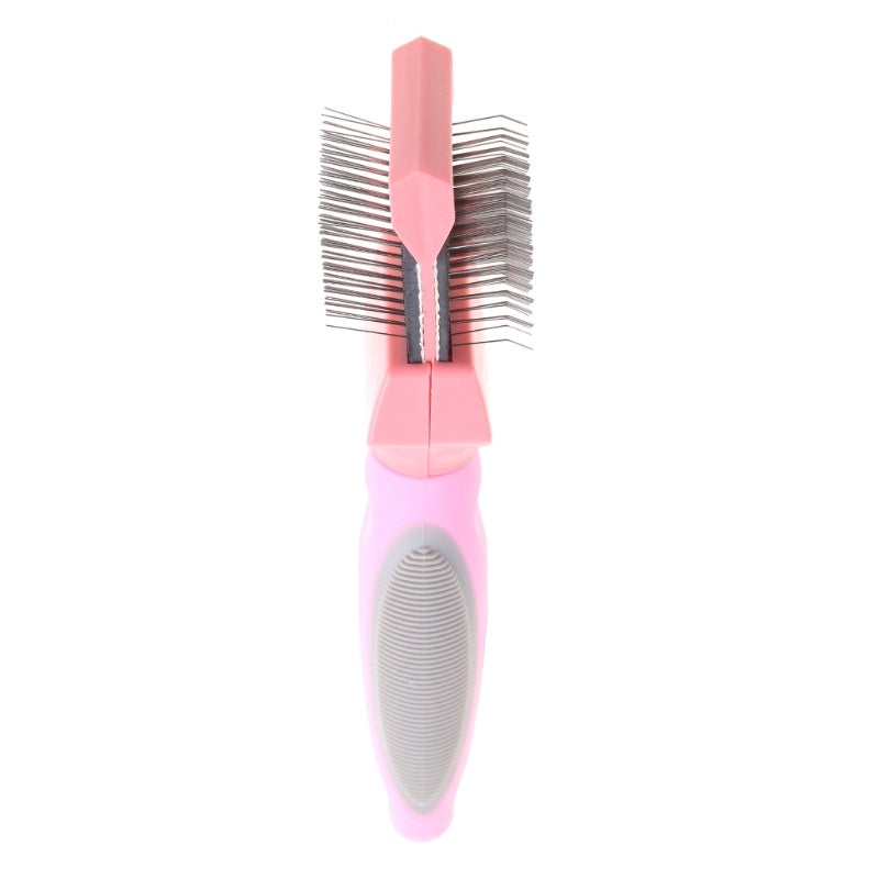 Double-Sided Pet Grooming Brush for Hair Removal and Massage