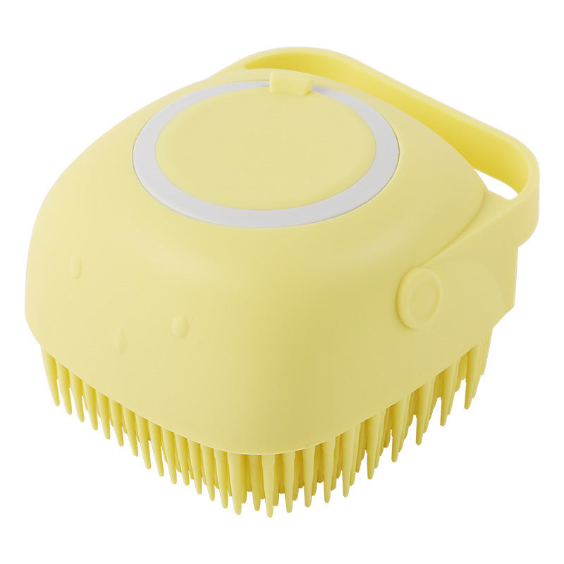 Silicone Pet Bath Massage Gloves with Shampoo Dispenser