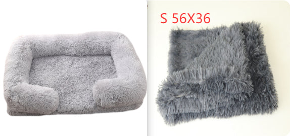 Plush Round Cozy Pet Bed for Winter