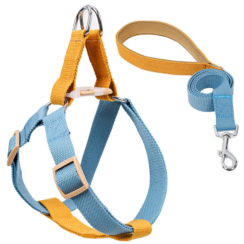 Colorful Pet Drawstring Vest Harness Leash