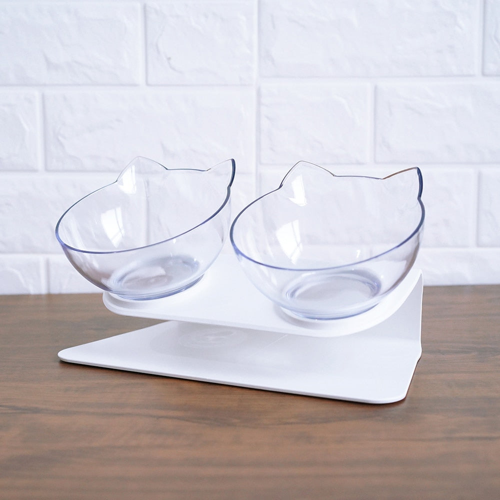 Non-Slip Elevated Double Pet Bowl for Spine Protection