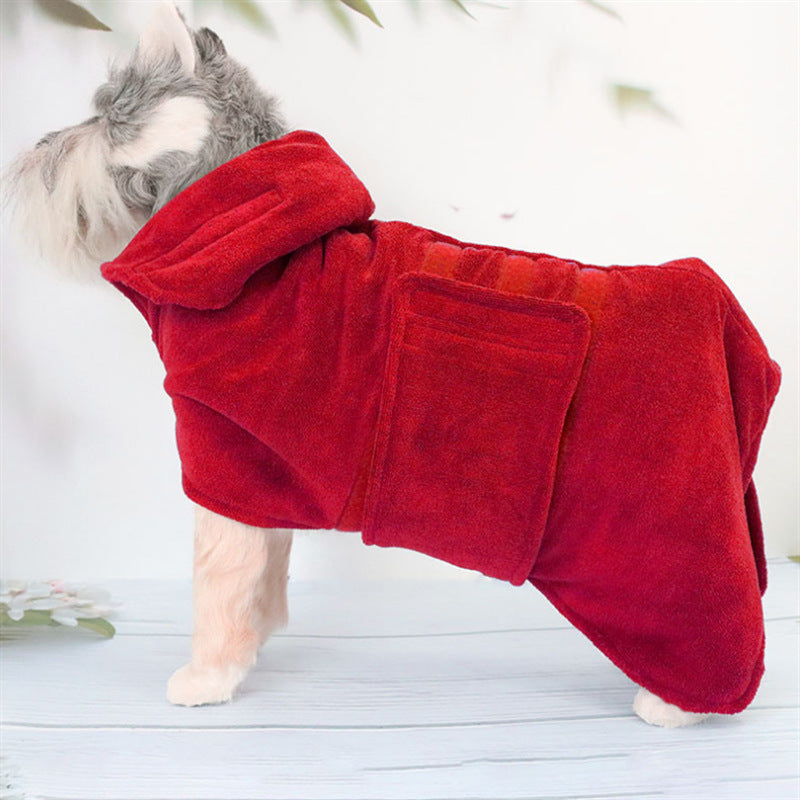 Waist-Wrapped Microfiber Pet Bath Drying Towel