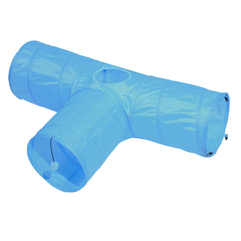 Foldable Plush Pet Tunnel Climbing Path Toy